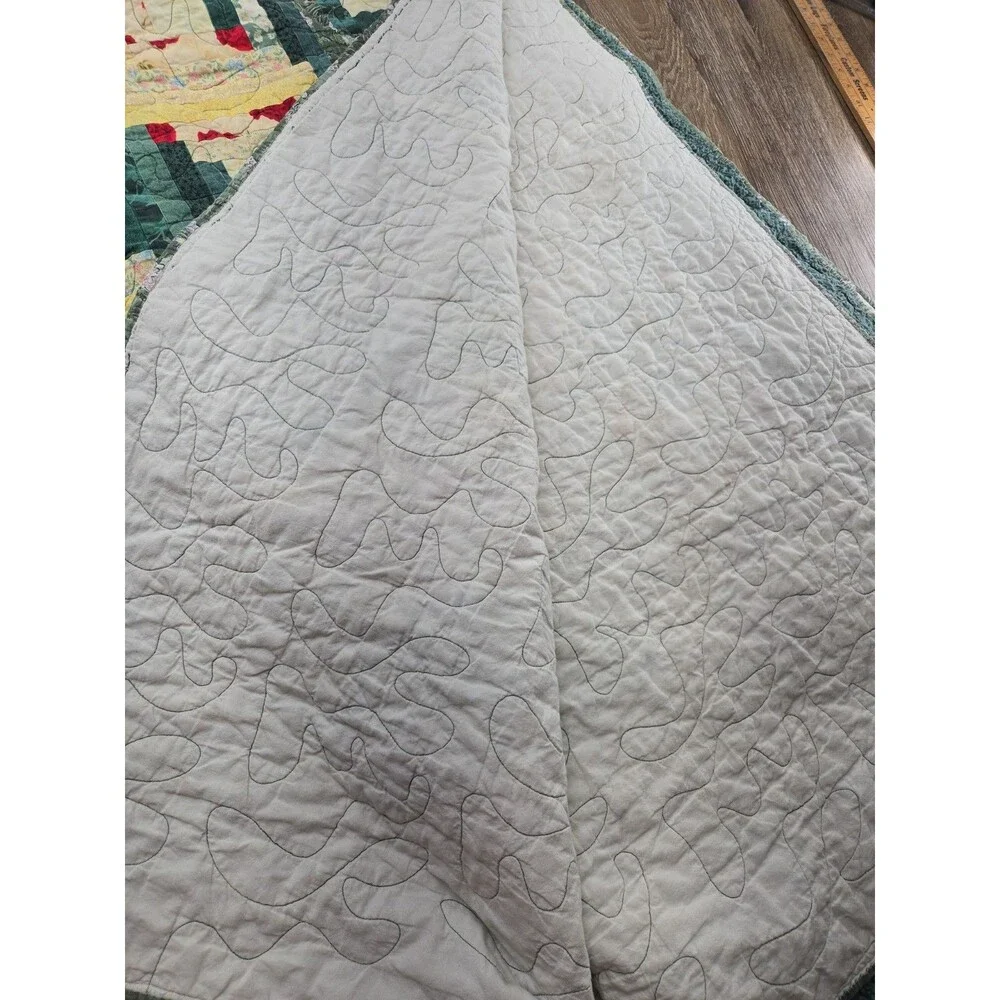 Vintage Hand Pieced Log Cabin Quilt Top 87